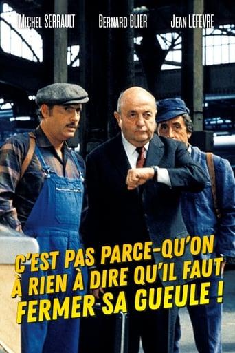 C'est pas parce qu'on a rien à dire qu'il faut fermer sa gueule... poster